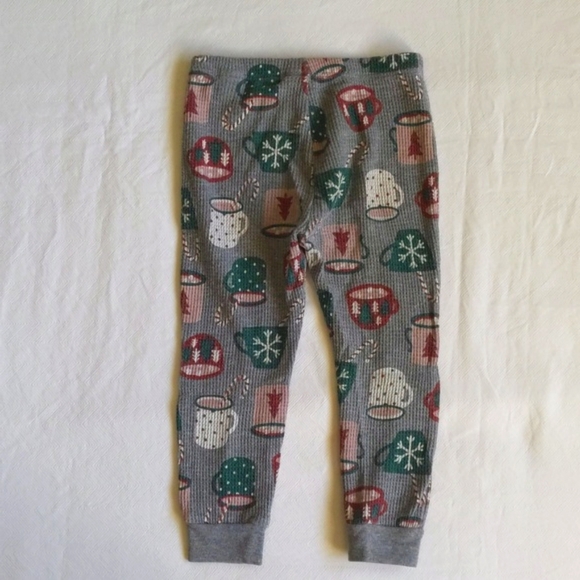 joe fresh hot cocoa thermal waffle knit pajamas matching set 2-3 yrs toddler - Picture 8 of 8